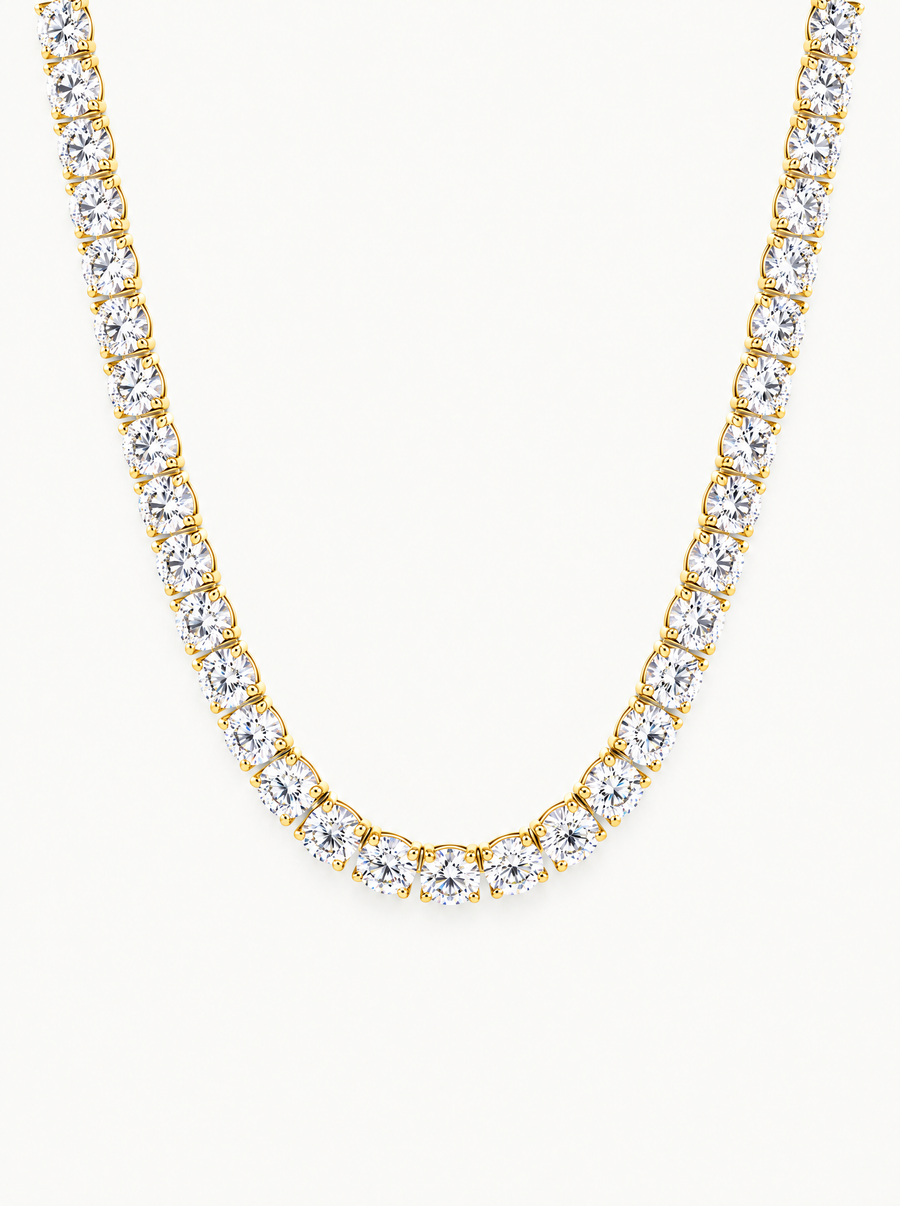 5.2mm (48.50 ctw) Round 4-Prong Lab Grown Diamond Tennis Necklace