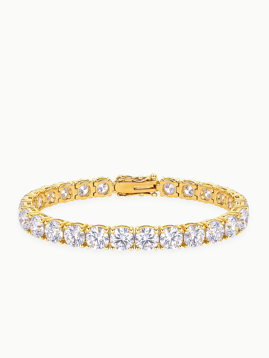6.35mm (26.00 ctw) Round 4-Prong Lab Grown Diamond Tennis Bracelet