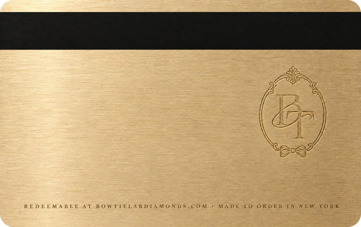 Bow Tie gift card, back