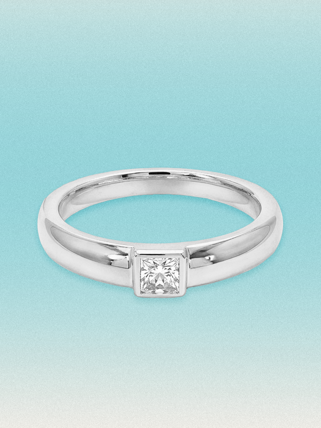 0.15 ctw Princess Bezel Lab Grown Diamond Band
