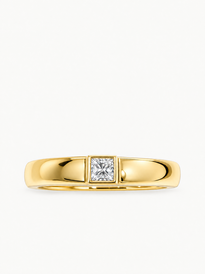 0.15 ctw Princess Bezel Lab Grown Diamond Band
