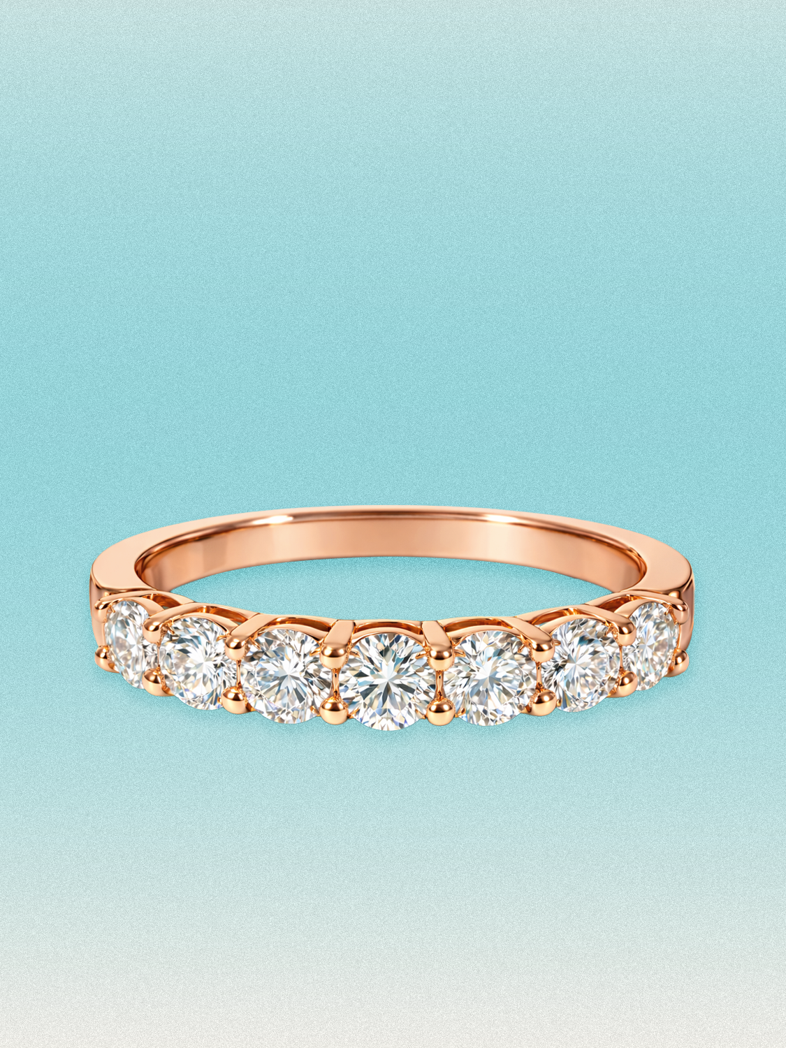 0.50 ctw Round 7-Stones Shared Prong Lab Grown Diamond Band