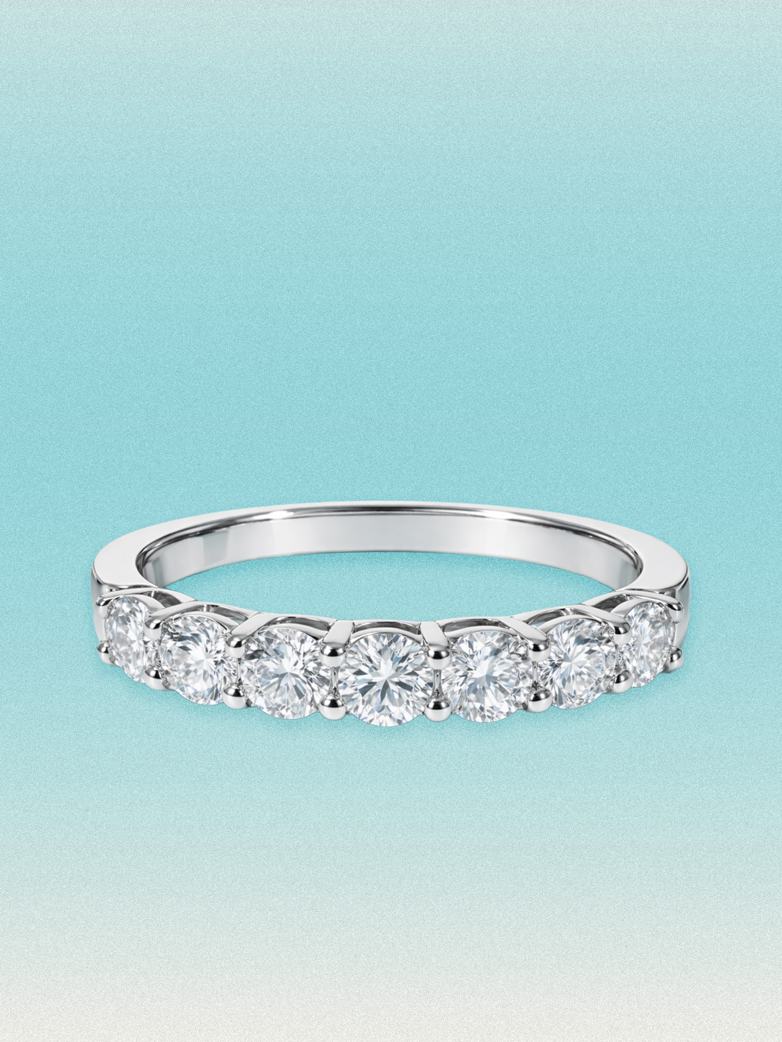 0.50 ctw Round 7-Stones Shared Prong Lab Grown Diamond Band