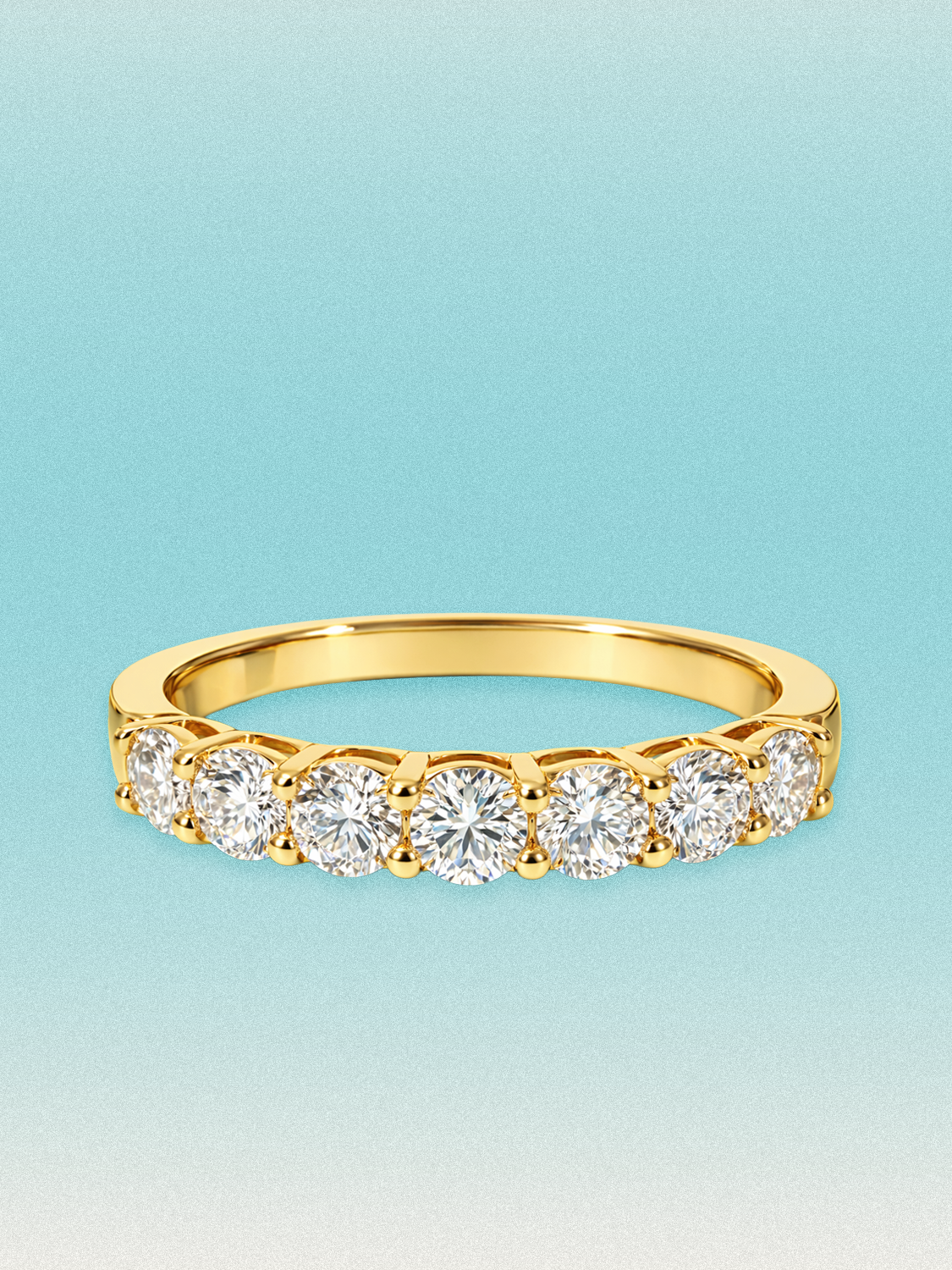 0.50 ctw Round 7-Stones Shared Prong Lab Grown Diamond Band