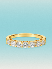 0.50 ctw Round 7-Stones Shared Prong Lab Grown Diamond Band