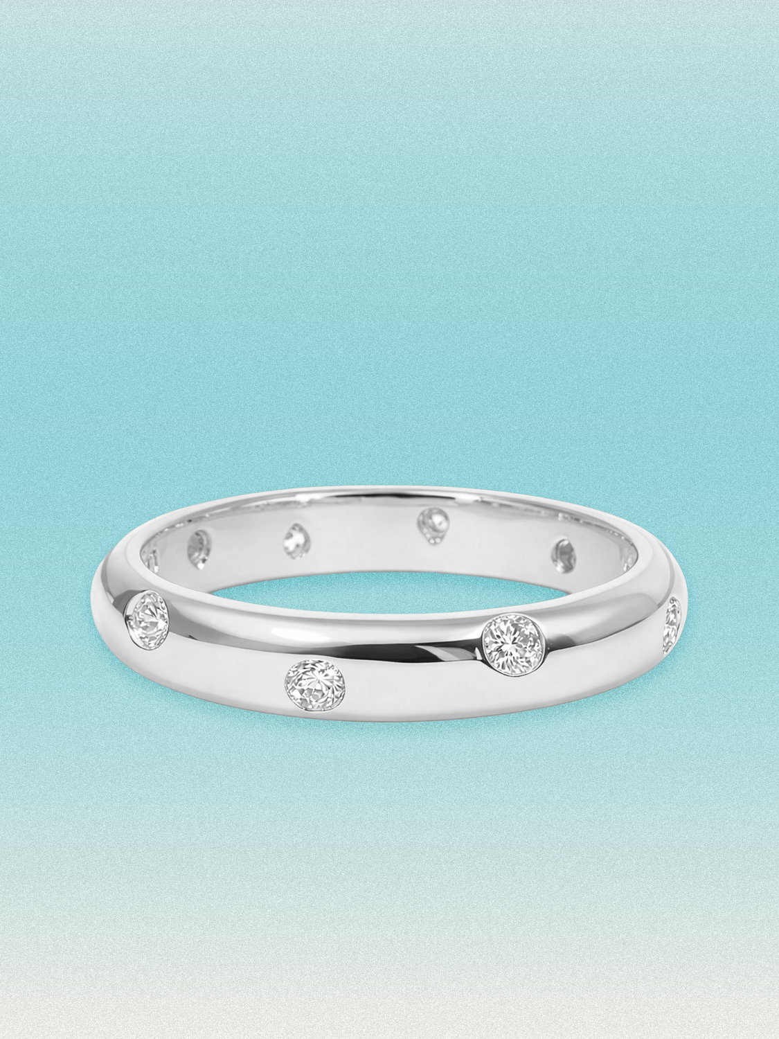 0.50 ctw Round Flush Set Lab Grown Diamond Band