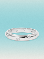 0.50 ctw Round Flush Set Lab Grown Diamond Band