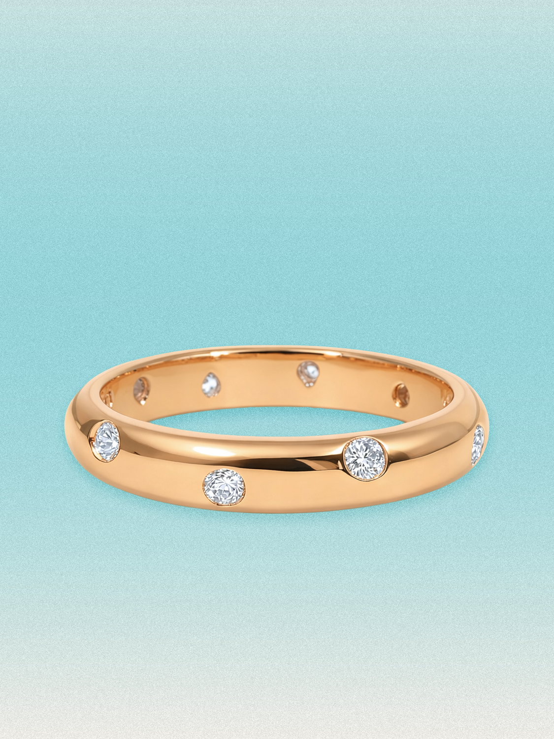 0.50 ctw Round Flush Set Lab Grown Diamond Band