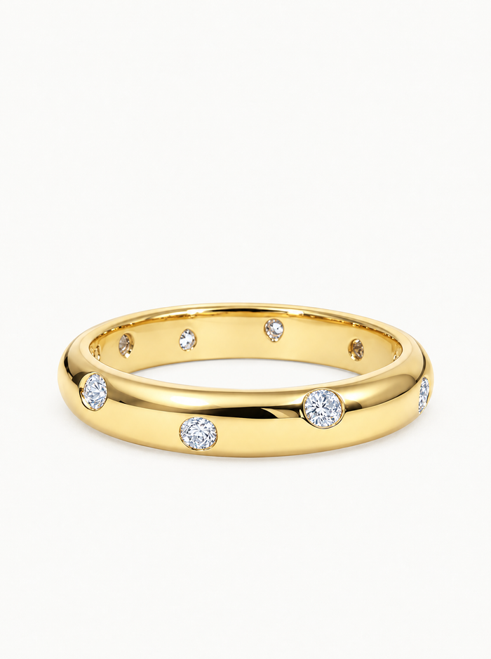 0.50 ctw Round Flush Set Lab Grown Diamond Band
