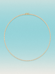 1.5mm Round 4-Prong Lab Grown Diamond Tennis Necklace