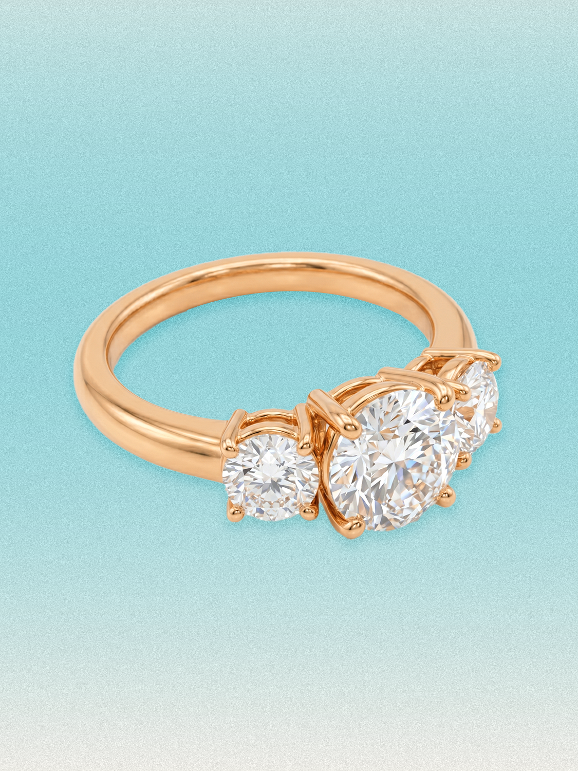 1.60 ctw Round Three-Stone Lab Grown Diamond Engagement Ring