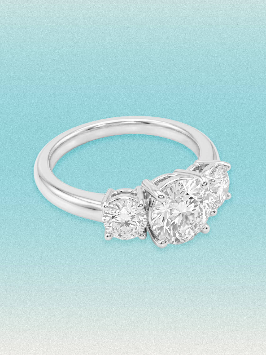 1.60 ctw Round Three-Stone Lab Grown Diamond Engagement Ring