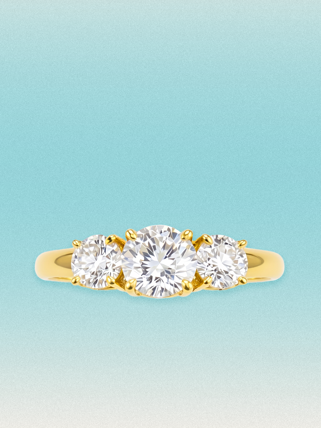 1.60 ctw Round Three-Stone Lab Grown Diamond Engagement Ring