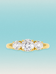 1.60 ctw Round Three-Stone Lab Grown Diamond Engagement Ring