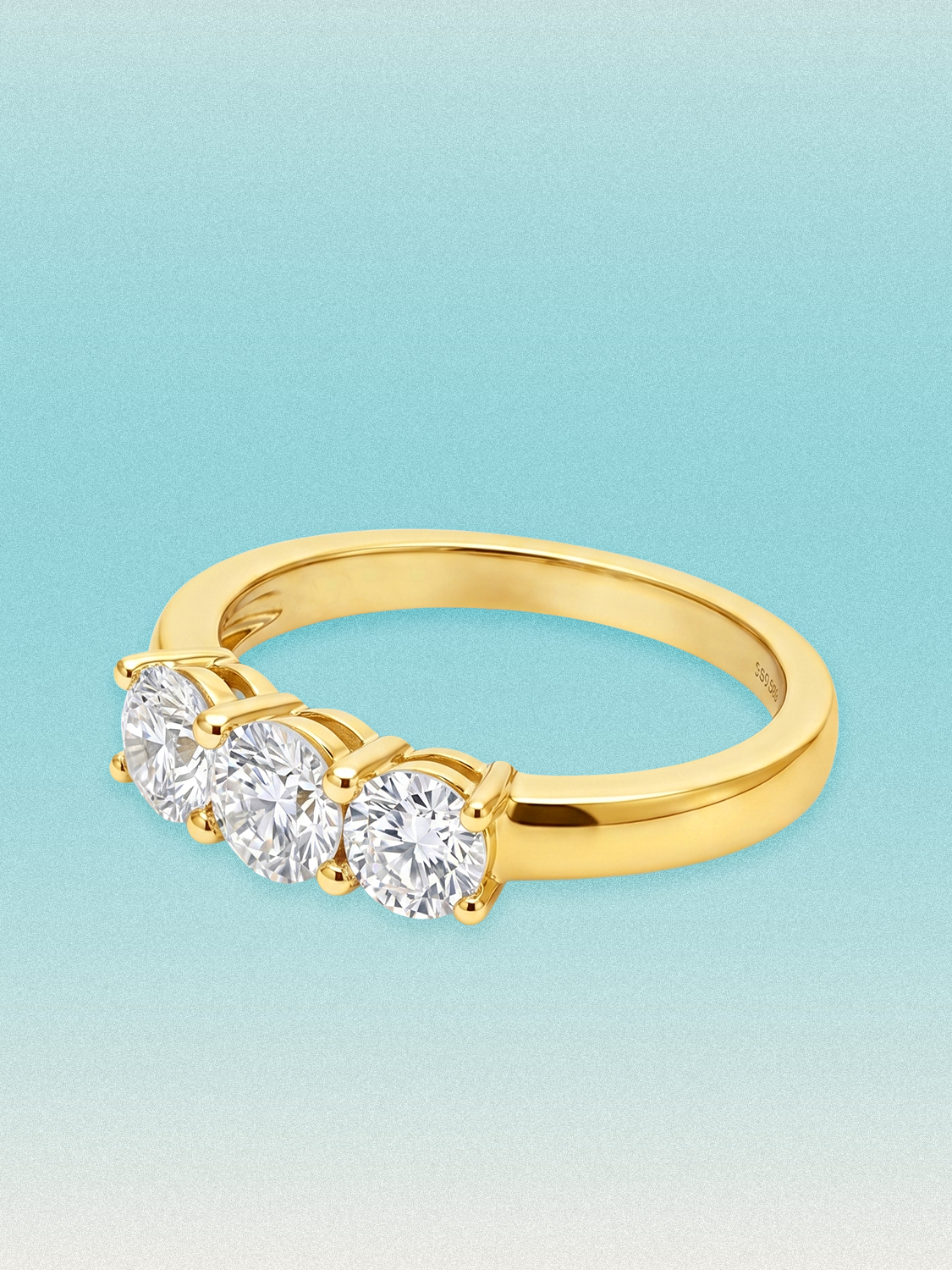 1.65 ctw Round Three-Stone Lab Grown Diamond Engagement Ring