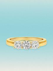 1.65 ctw Round Three-Stone Lab Grown Diamond Engagement Ring