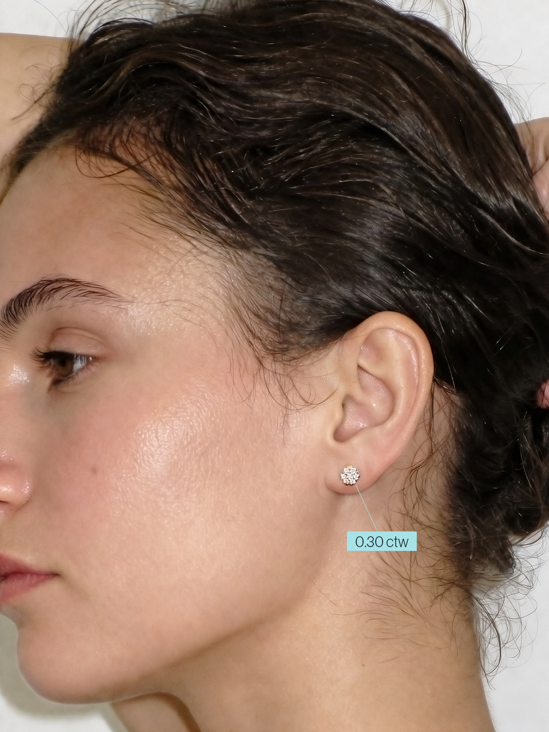 14-Stones Flower Cluster Lab Grown Diamond Stud Earrings