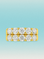 2.00 ctw Round 5-Stones Double-Row Shared Prong Lab Grown Diamond Band
