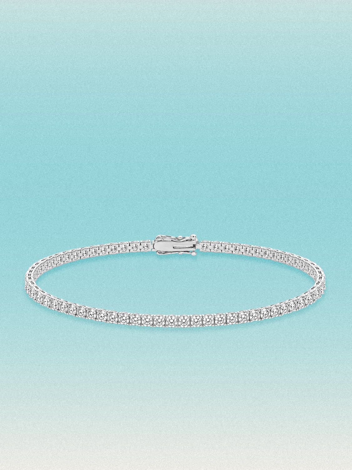2.4mm Round 4-Prong Lab Grown Diamond Tennis Bracelet