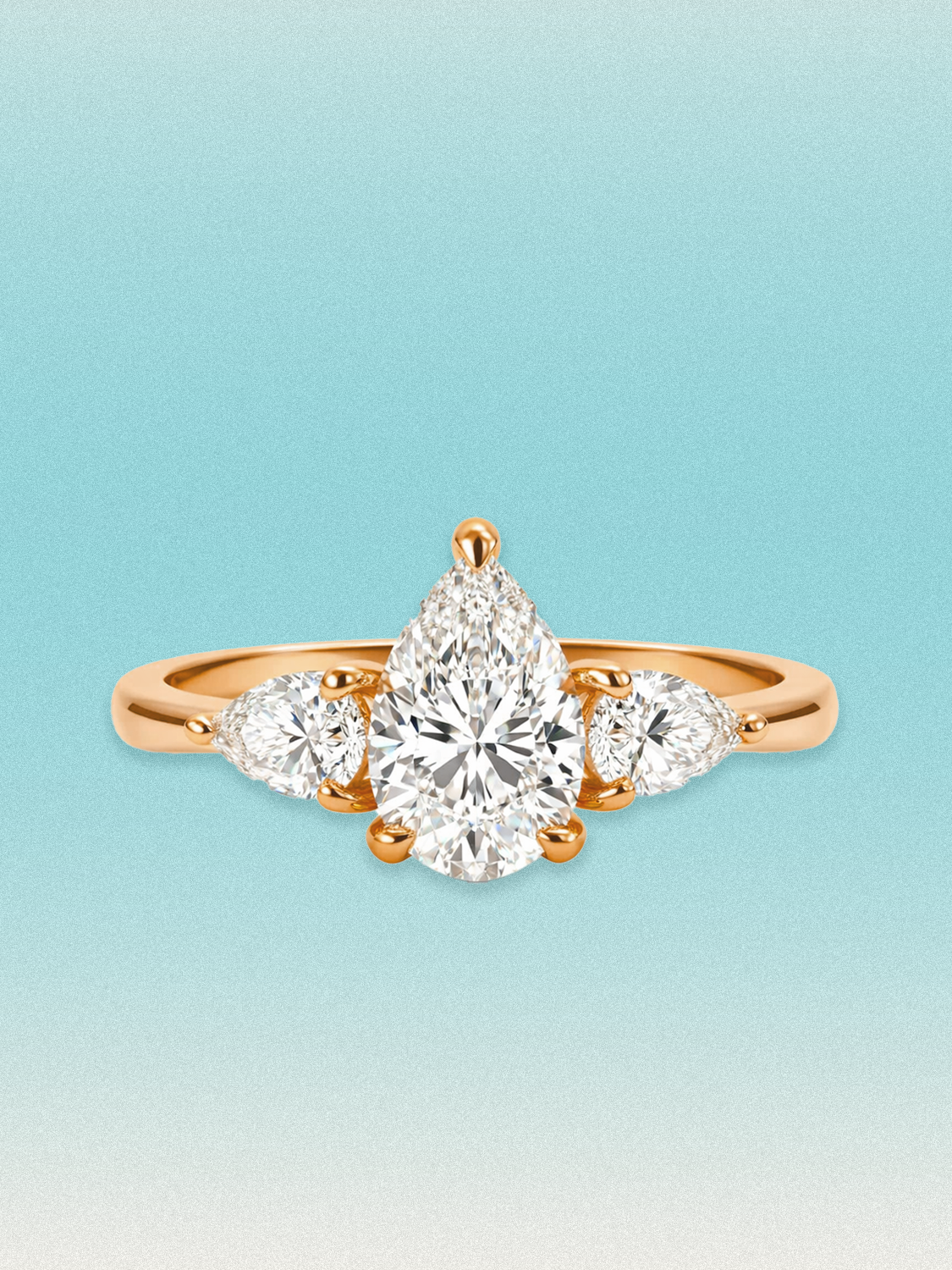 2.50 ctw Pear Three-Stone Lab Grown Diamond Engagement Ring