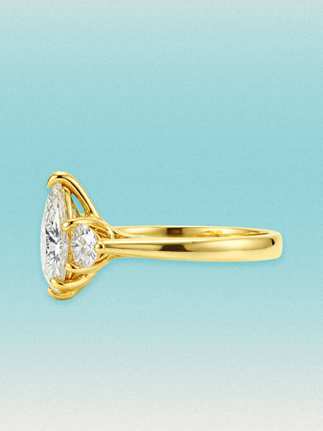 2.50 ctw Pear Three-Stone Lab Grown Diamond Engagement Ring