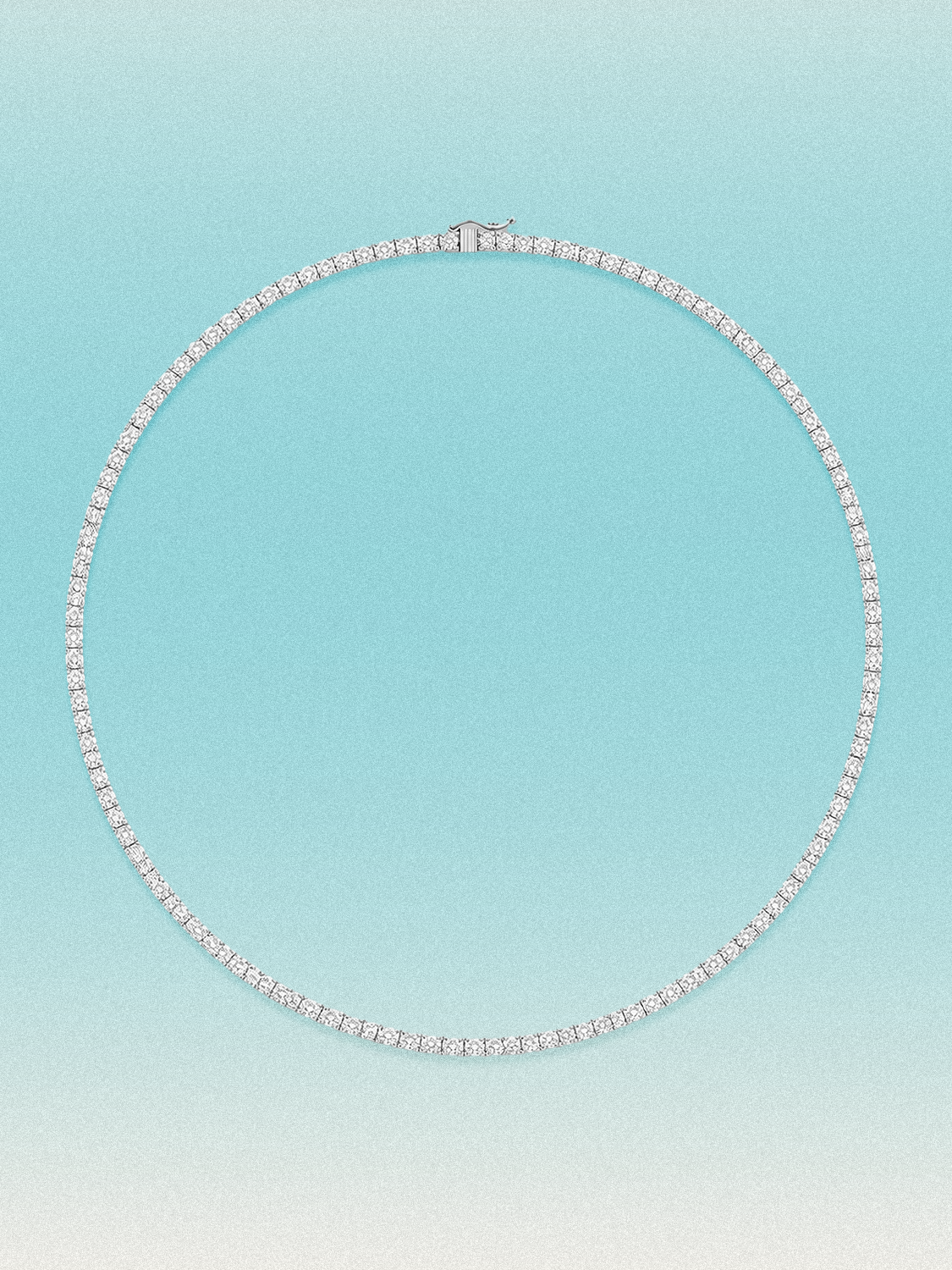 2mm Round 4-Prong Lab Grown Diamond Tennis Necklace