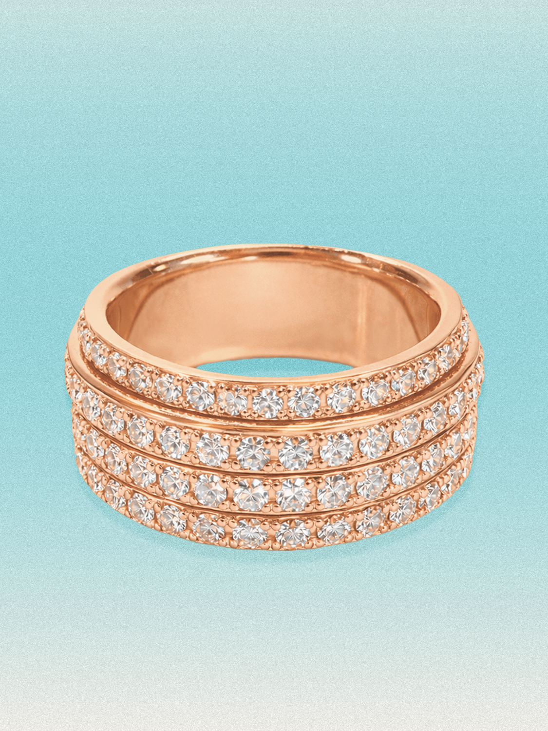 3.00 ctw Eternity Pave Lab Grown Diamond Multi Layered Band
