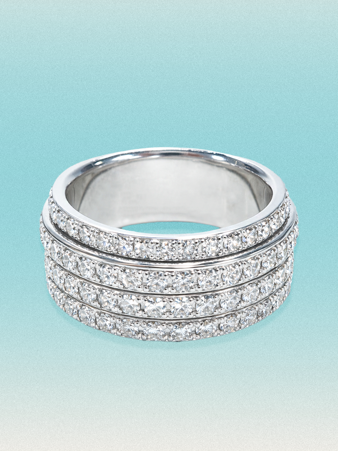 3.00 ctw Eternity Pave Lab Grown Diamond Multi Layered Band