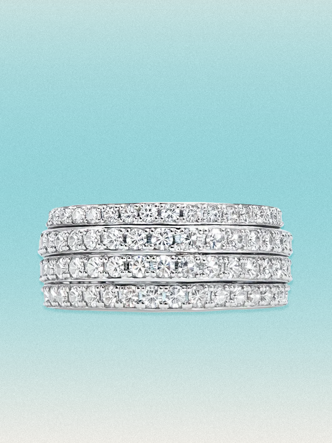 3.00 ctw Eternity Pave Lab Grown Diamond Multi Layered Band