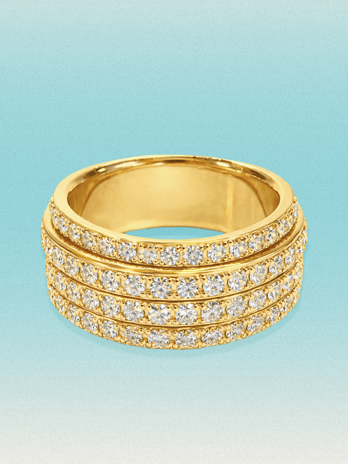 3.00 ctw Eternity Pave Lab Grown Diamond Multi Layered Band