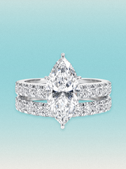 3.00 ctw Marquise Shared Prong Lab Grown Diamond Bridal Set