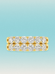 3.00 ctw Round 6-Stones Pave Lab Grown Diamond Double-Row Band