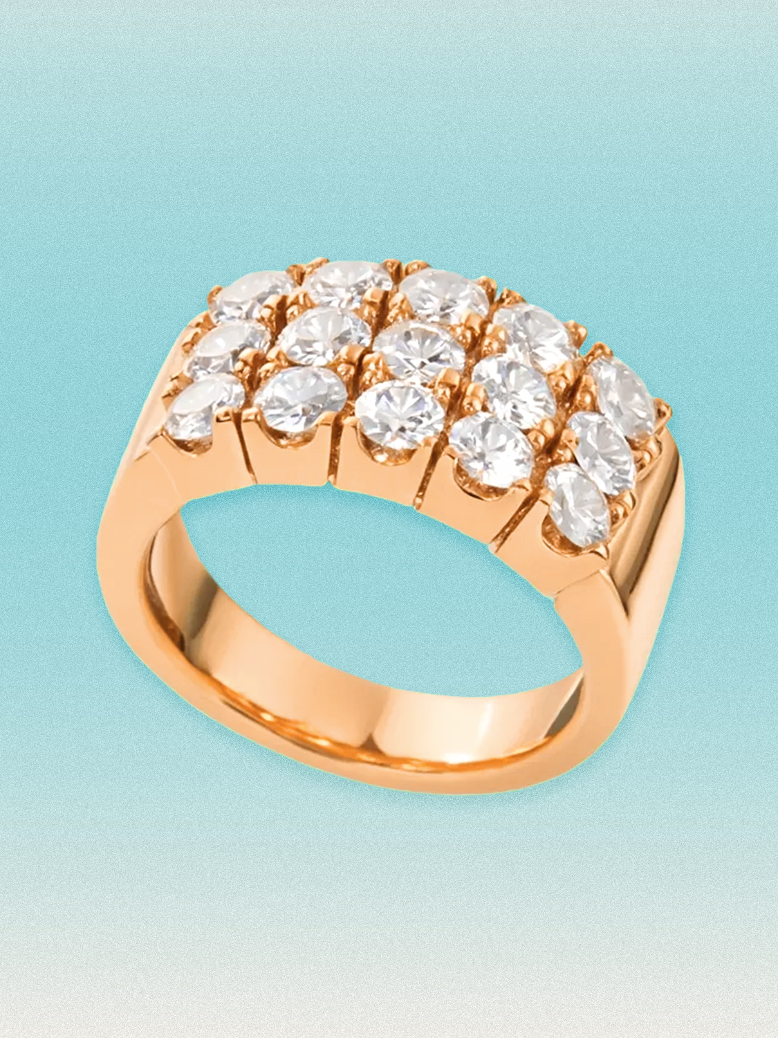 3.00 ctw Round Three-Row Pave Lab Grown Diamond Band