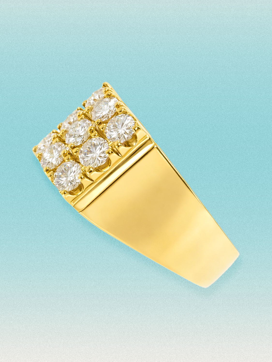 3.00 ctw Round Three-Row Pave Lab Grown Diamond Band