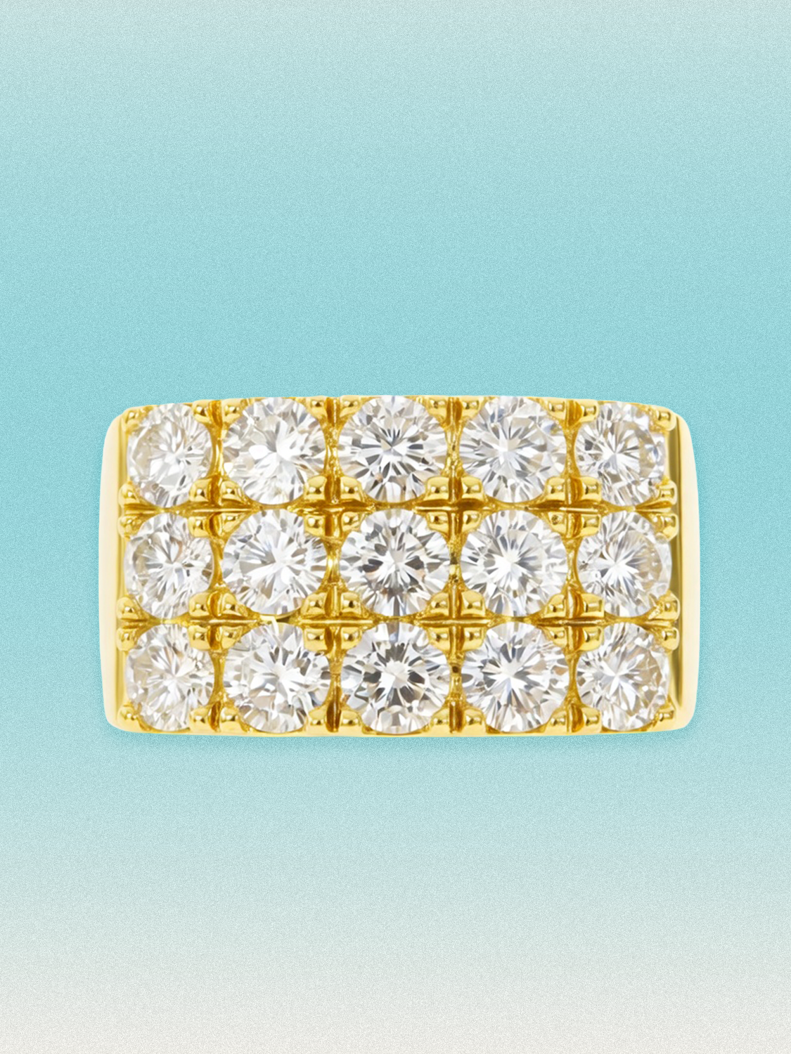 3.00 ctw Round Three-Row Pave Lab Grown Diamond Band