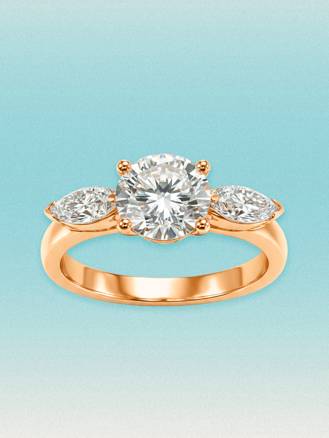 3.00 ctw Round & Marquise Three-Stone Lab Grown Diamond Ring