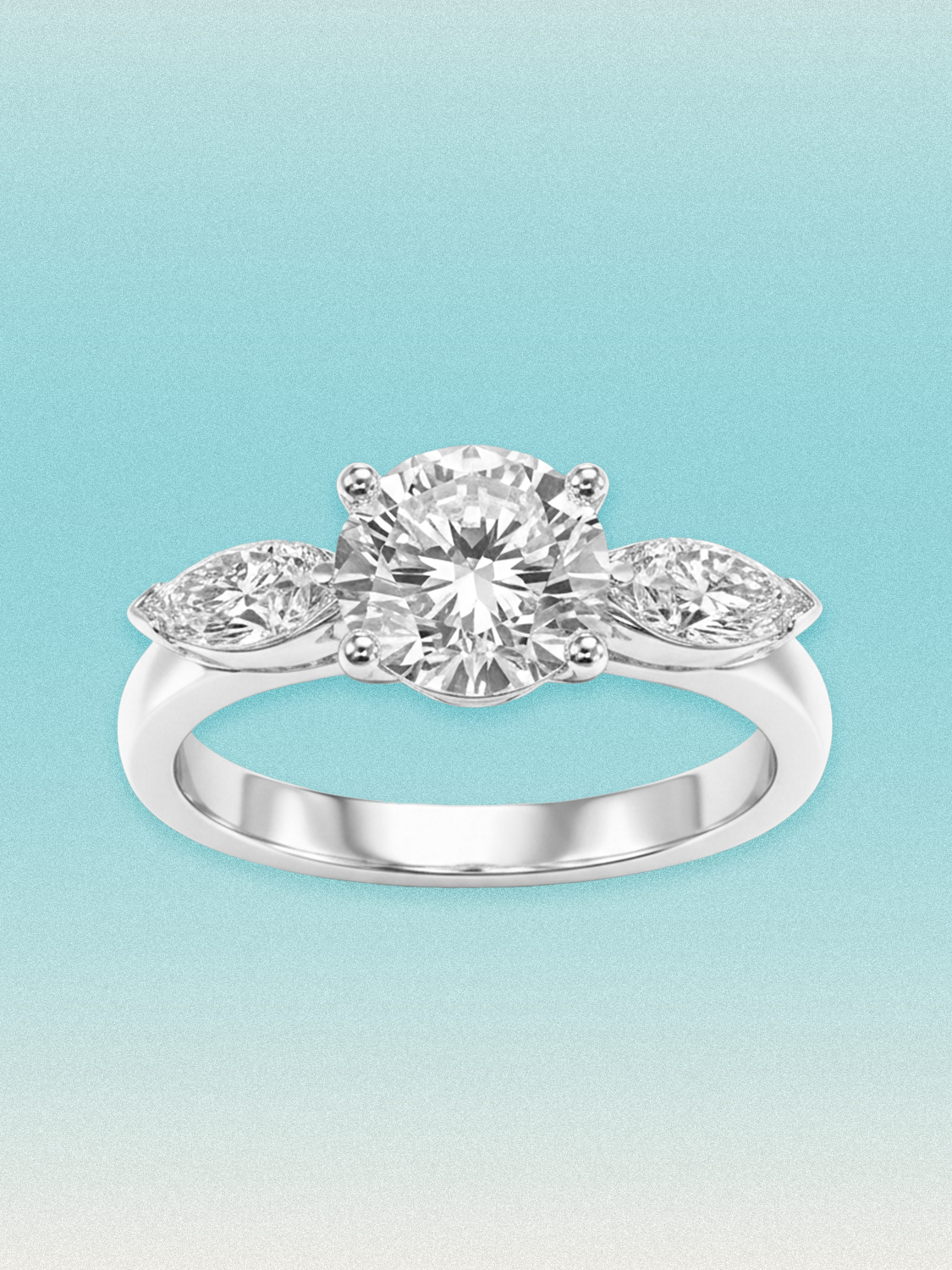 3.00 ctw Round & Marquise Three-Stone Lab Grown Diamond Ring