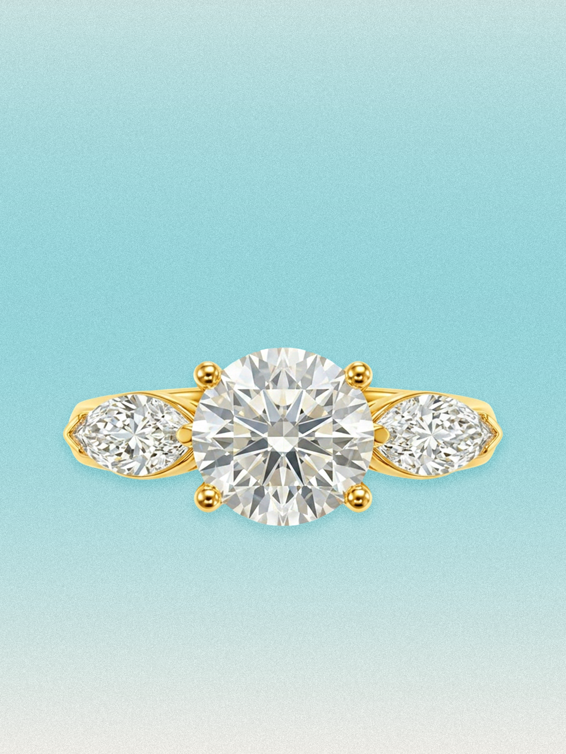 3.00 ctw Round & Marquise Three-Stone Lab Grown Diamond Ring