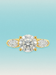 3.00 ctw Round & Marquise Three-Stone Lab Grown Diamond Ring