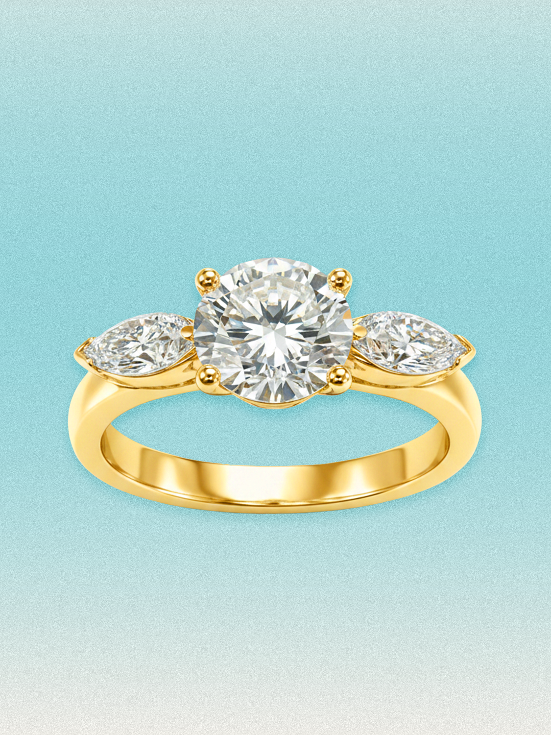 3.00 ctw Round & Marquise Three-Stone Lab Grown Diamond Ring