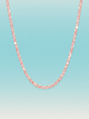 Fancy Pink 3.25mm (15.30-21.20 ctw) Round 4-Prong Lab Grown Diamond Tennis Necklace