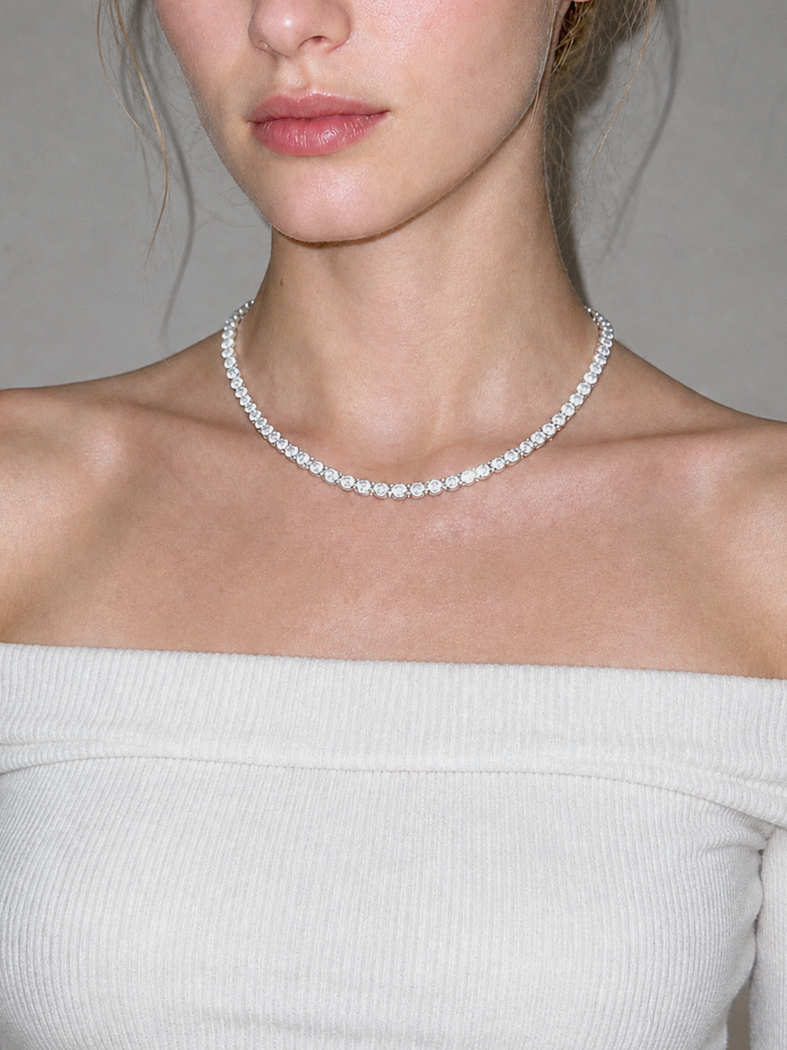 3.25mm Round 4-Prong Lab Grown Diamond Tennis Necklace