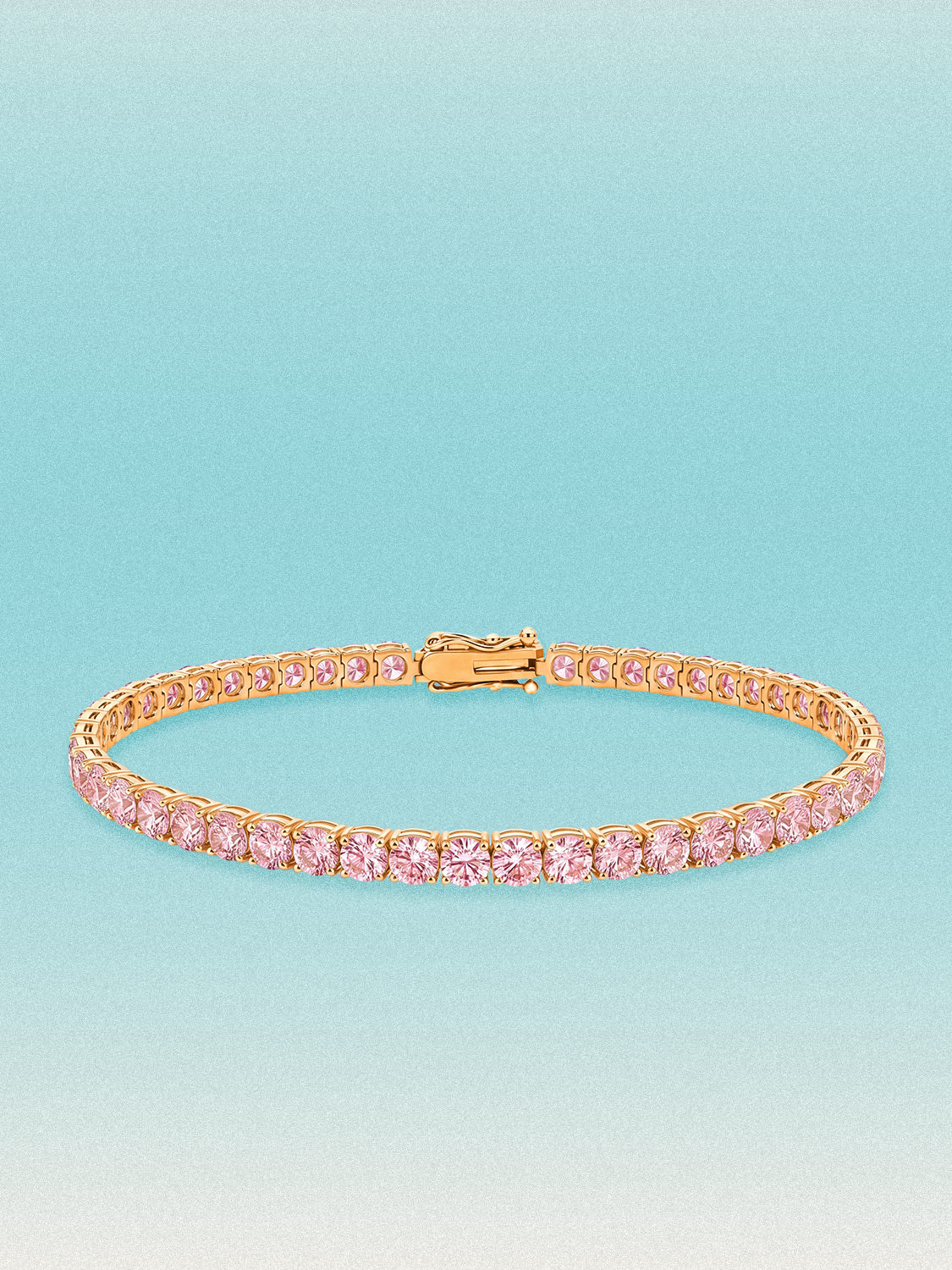 Fancy Pink 3.4mm (7.20 ctw) Round 4-Prong Lab Grown Diamond Tennis Bracelet