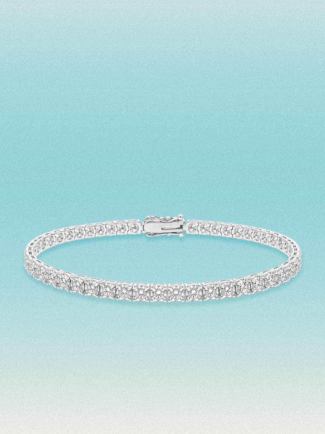3.4mm Round 4-Prong Lab Grown Diamond Tennis Bracelet
