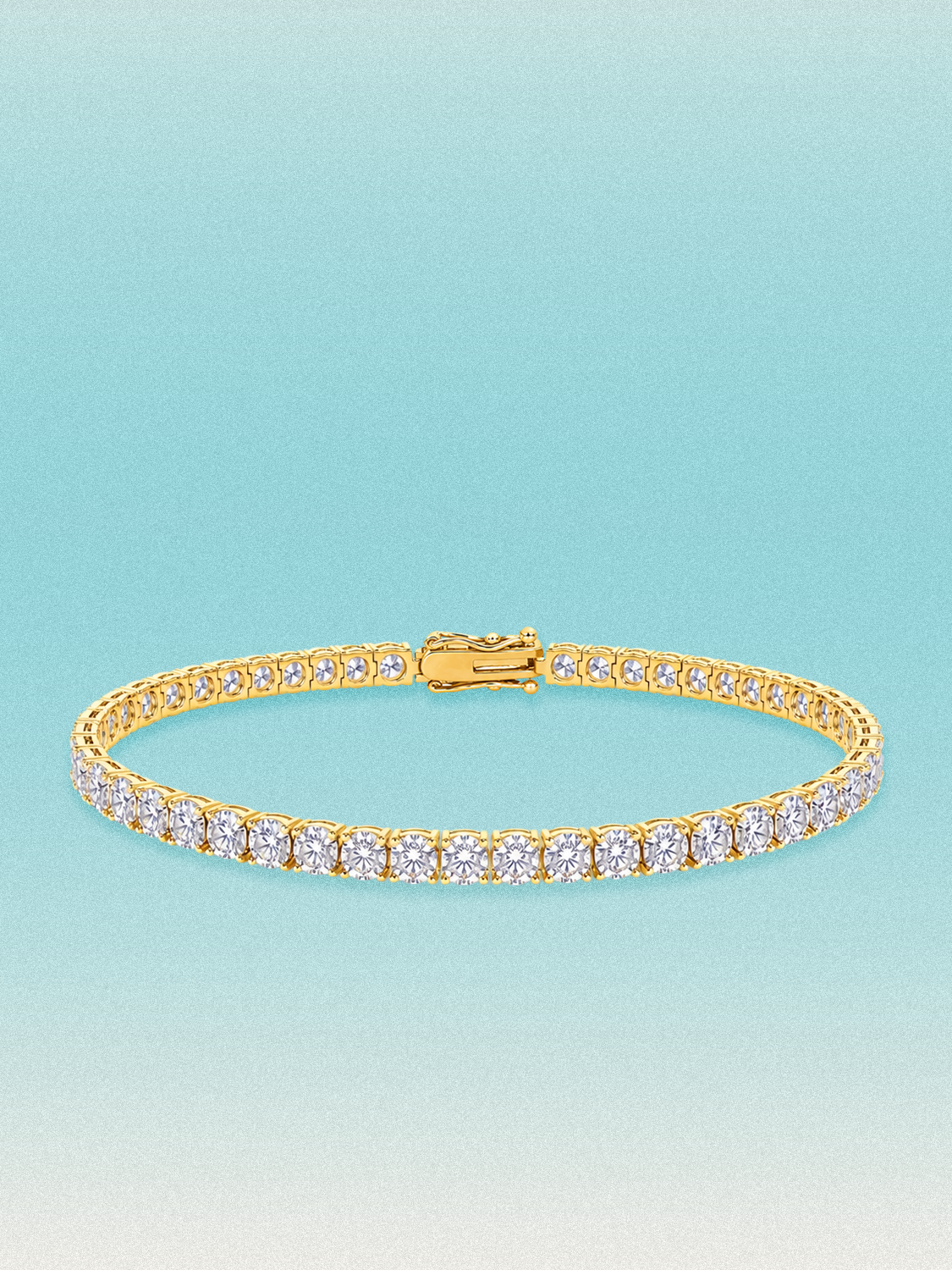 3.4mm Round 4-Prong Lab Grown Diamond Tennis Bracelet