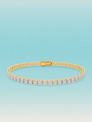 3.4mm Round 4-Prong Lab Grown Diamond Tennis Bracelet