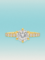 3.50 ctw Round Pave Rope Lab Grown Diamond Engagement Ring