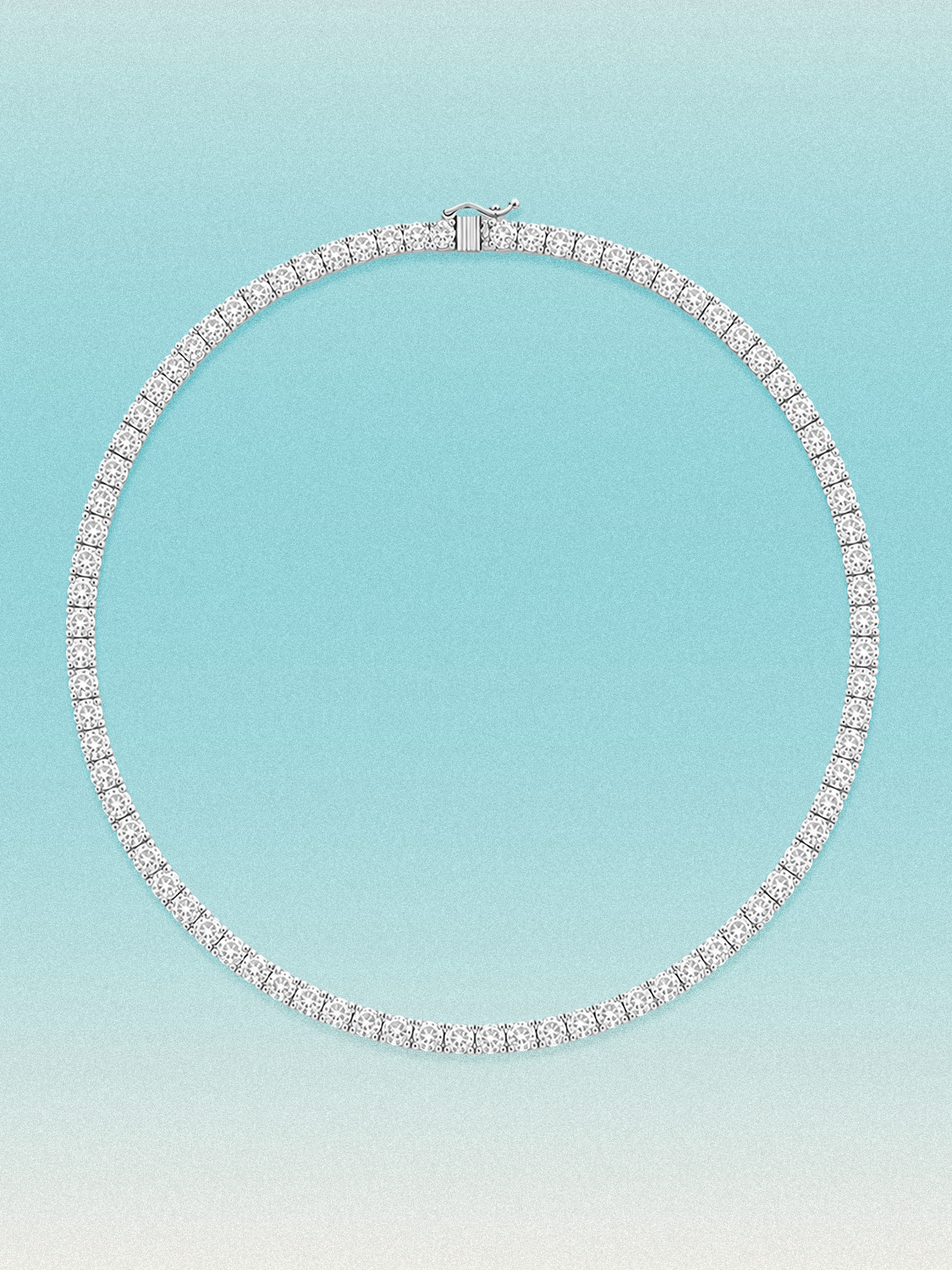 3.5mm Round 4-Prong Lab Grown Diamond Tennis Necklace