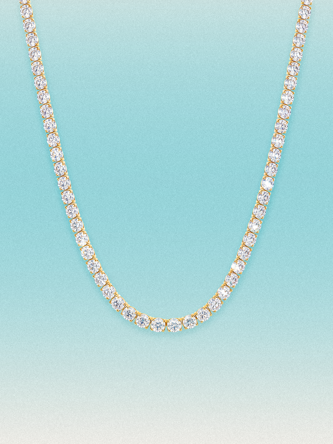3.5mm (18.00-25.00 ctw) Round 4-Prong Lab Grown Diamond Tennis Necklace