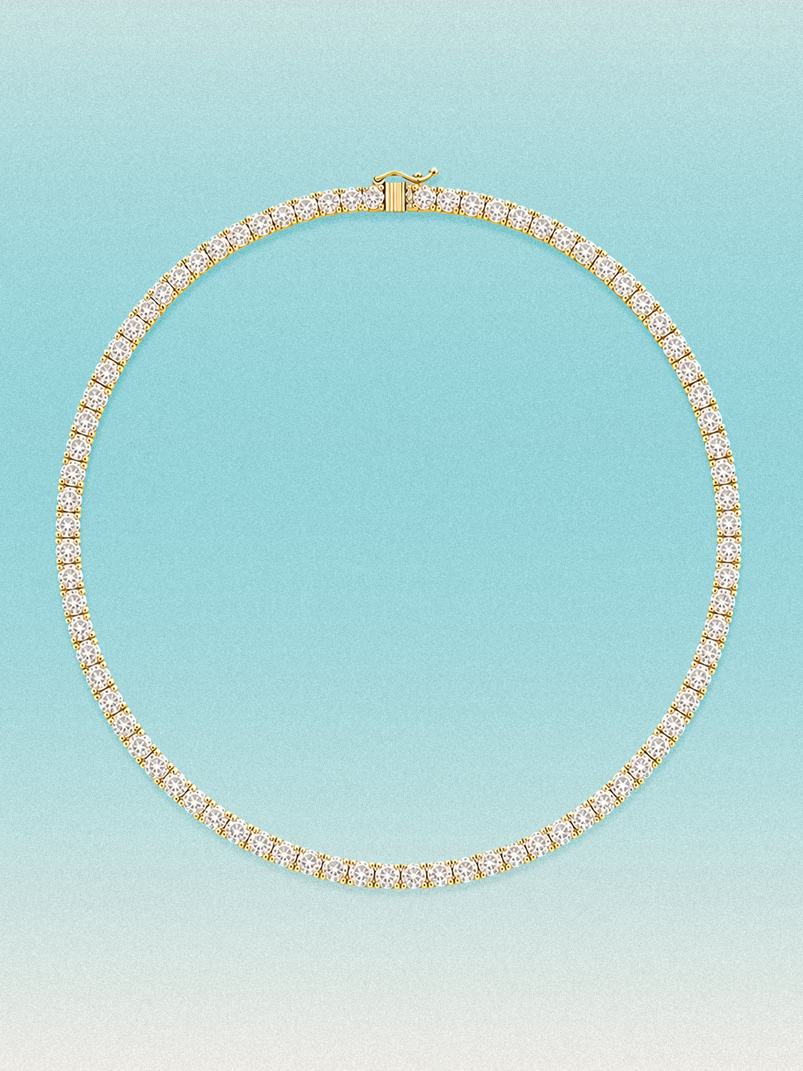 3.5mm Round 4-Prong Lab Grown Diamond Tennis Necklace